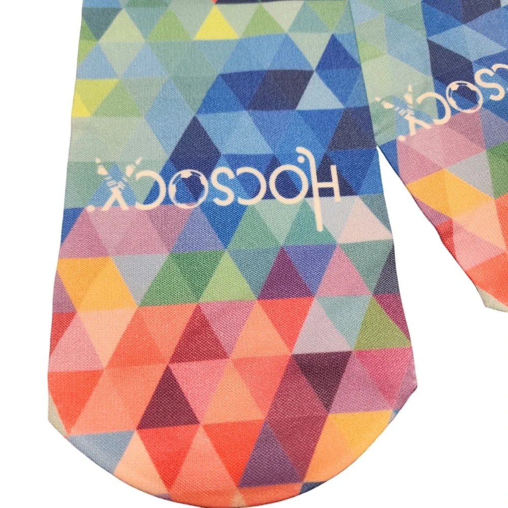 HOCSOCKY Kids Geometric Print Knee High Socks Vibrant Colors‎ Fun Style Soccer